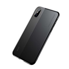 Baseus Half to Half Case For iPhoneX Black & Transparent Black
