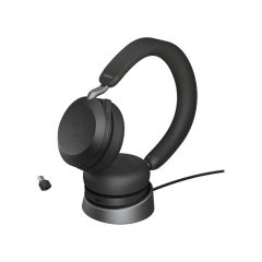 Jabra Evolve2 75 UC ANC Stereo Bluetooth Headset (USB-C Dongle + Charging Stand)