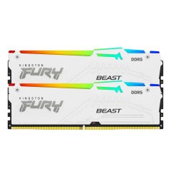 Kingston FURY Beast White RGB 64GB (2x32GB) DDR5 6000MT/s CL36 DIMM Desktop Memory
