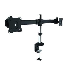 Brateck Dual Monitor Desk Mounts with Desk Clamp - Up to 27" (LDT06-C02)
