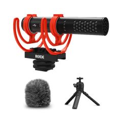 Rode VideoMic GO II Directional On-Camera Microphone with Deluxe Windshield and Tripod 2