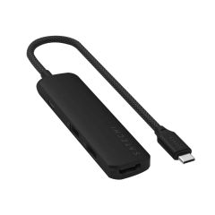Satechi 4-in-1 USB-C Slim Multiport Adapter - Black [ST-P4SK]
